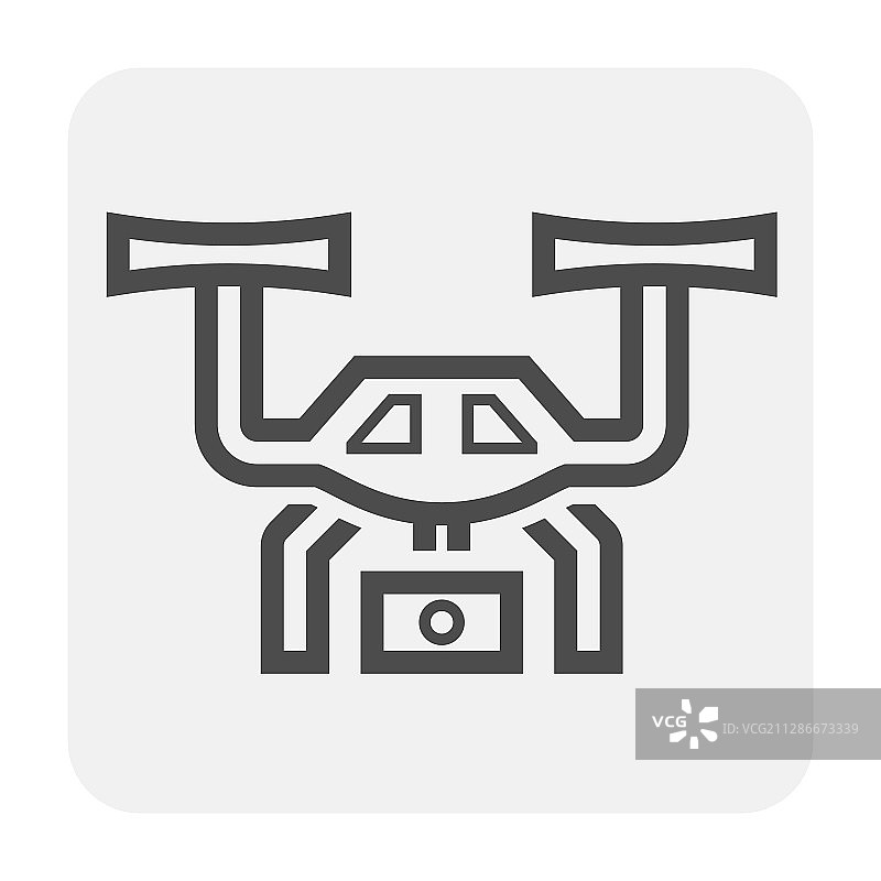 黑色无人机图标图片素材