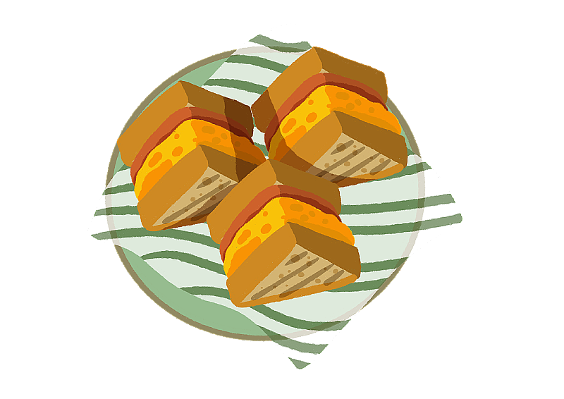 一碟三明治图片素材