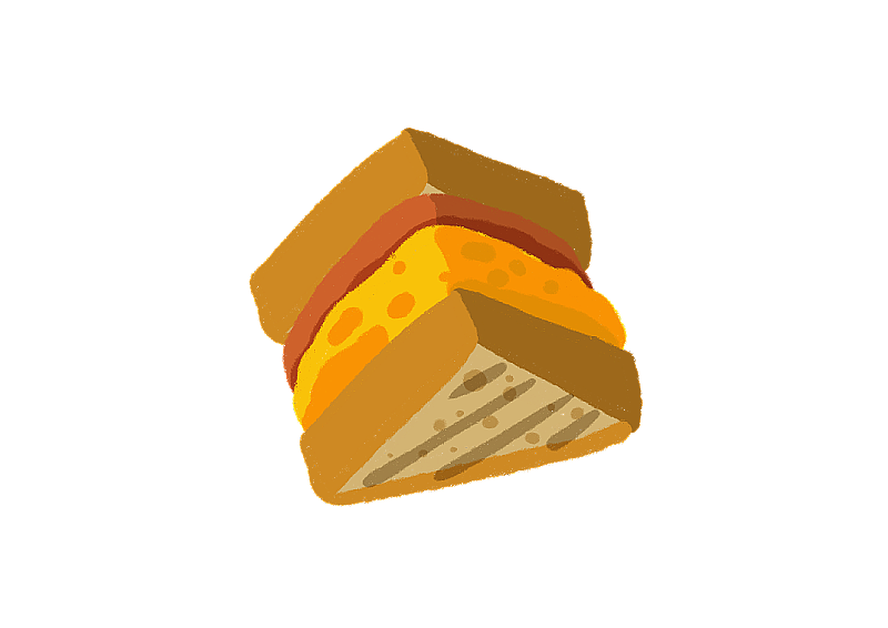 鸡蛋火腿三明治图片素材