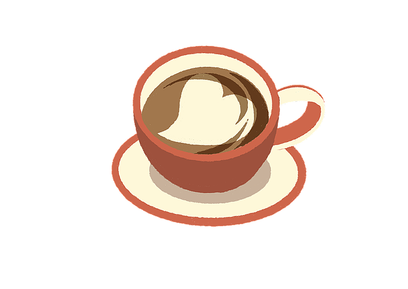 拉花拿铁图片素材