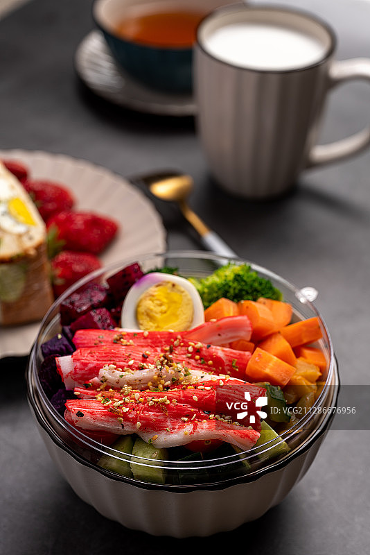 蟹肉沙拉图片素材