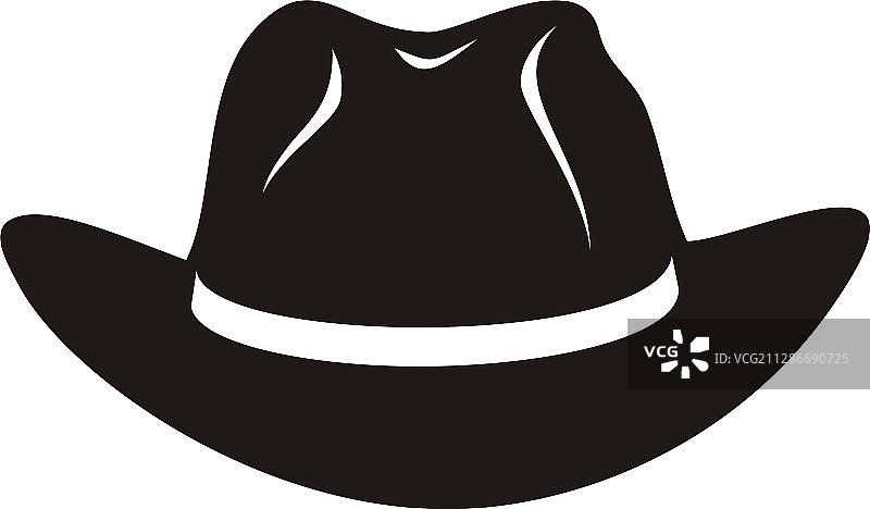 乡村牛仔警长帽狂野西部标志图片素材