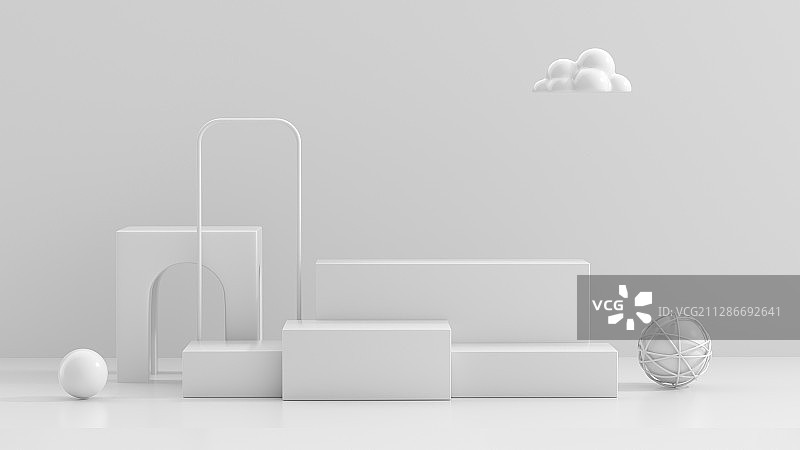 3D渲染模拟场景产品展台图片素材