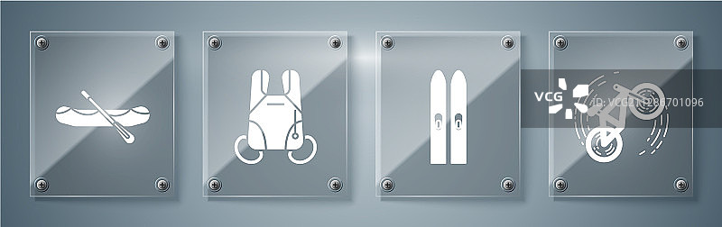 自行车特技滑雪杖降落伞套装图片素材