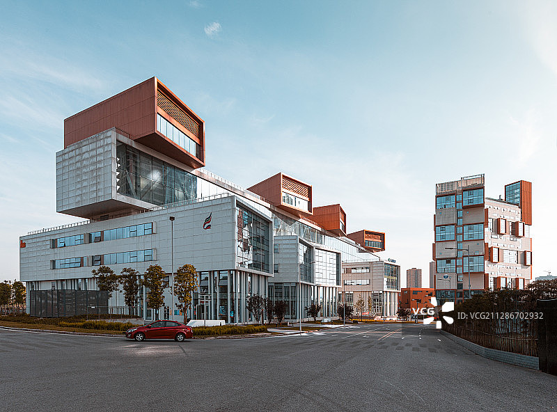 重庆市渝北区仙桃数据谷科技小镇全景建筑局部图片素材