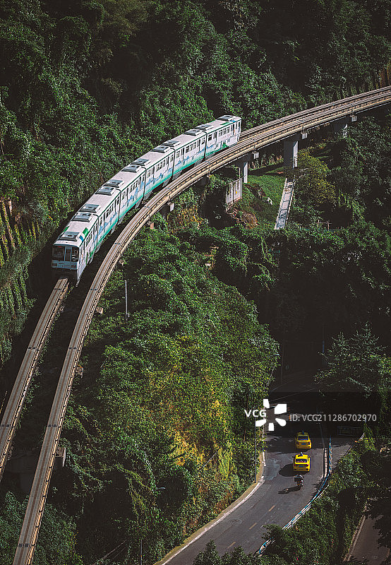 重庆市轨道交通特色线路地标全景图图片素材
