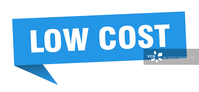 低成本对话气泡与丝带标志图片素材