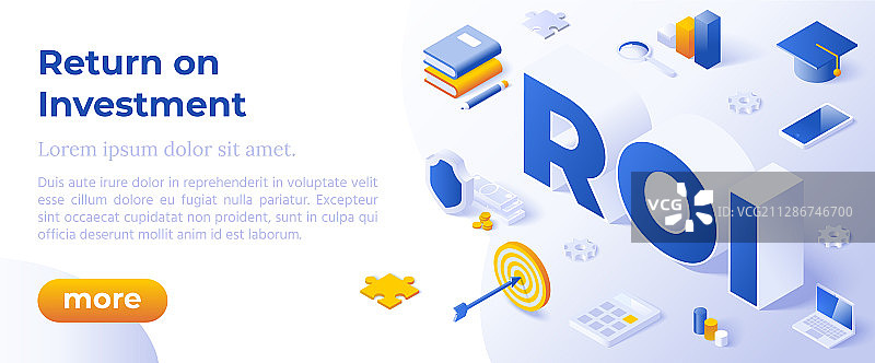 投资回报率banner布局模板图片素材