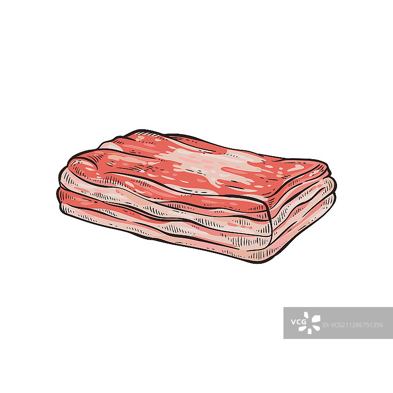 新鲜肉类图标集图片素材