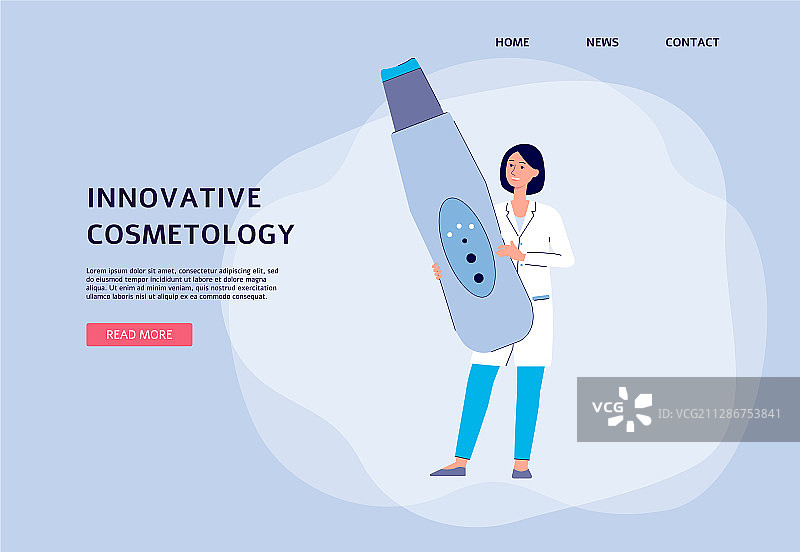 具有皮肤科医生的创新美容banner图片素材