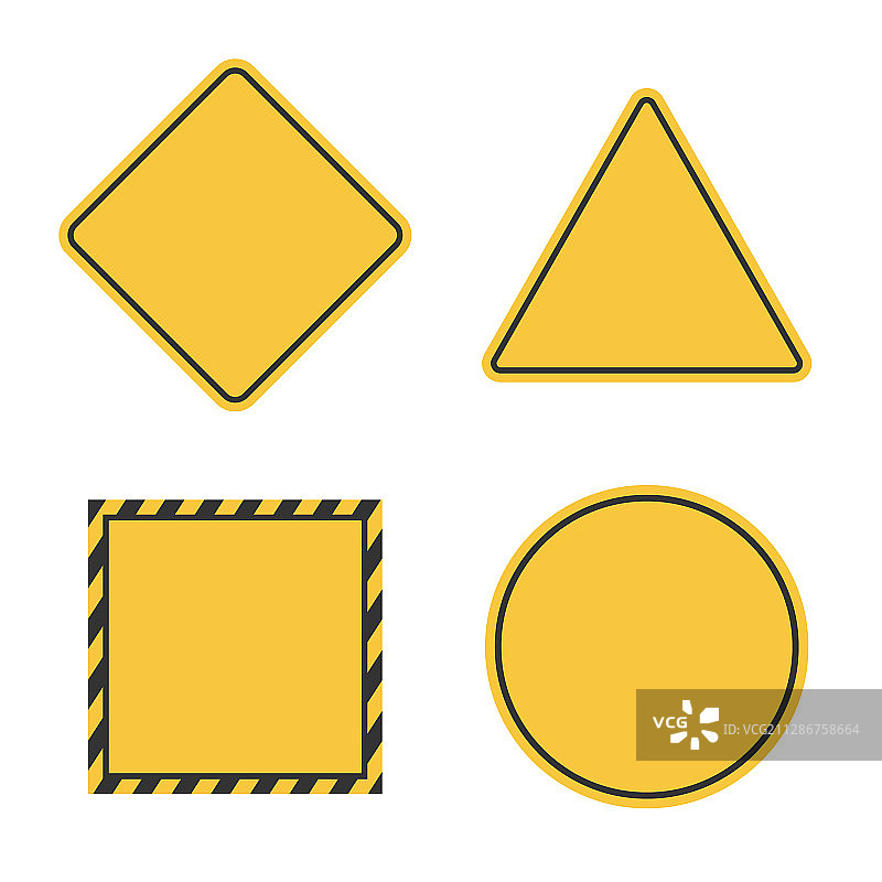 空白危险标志，空黄色警告符号图片素材