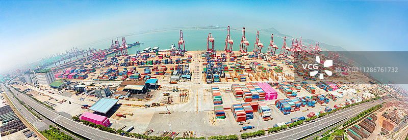 连云港市港口全景图片素材