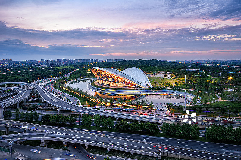 成都城市风光 露天音乐公园图片素材