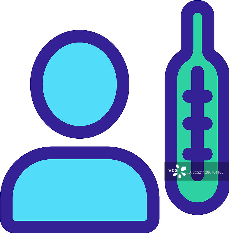 男人生病了，图标已隔离图片素材