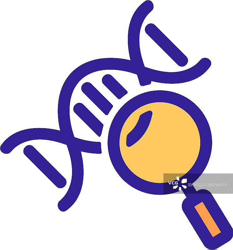 DNA测试图标轮廓符号图片素材