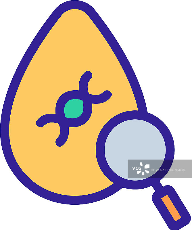 DNA研究图标轮廓符号图片素材