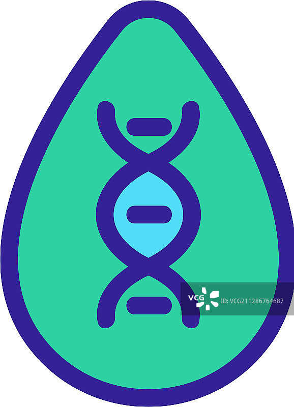 DNA研究图标轮廓符号图片素材