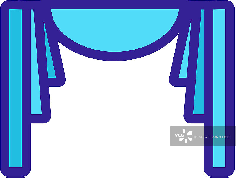 隔离轮廓幕帘图标图片素材