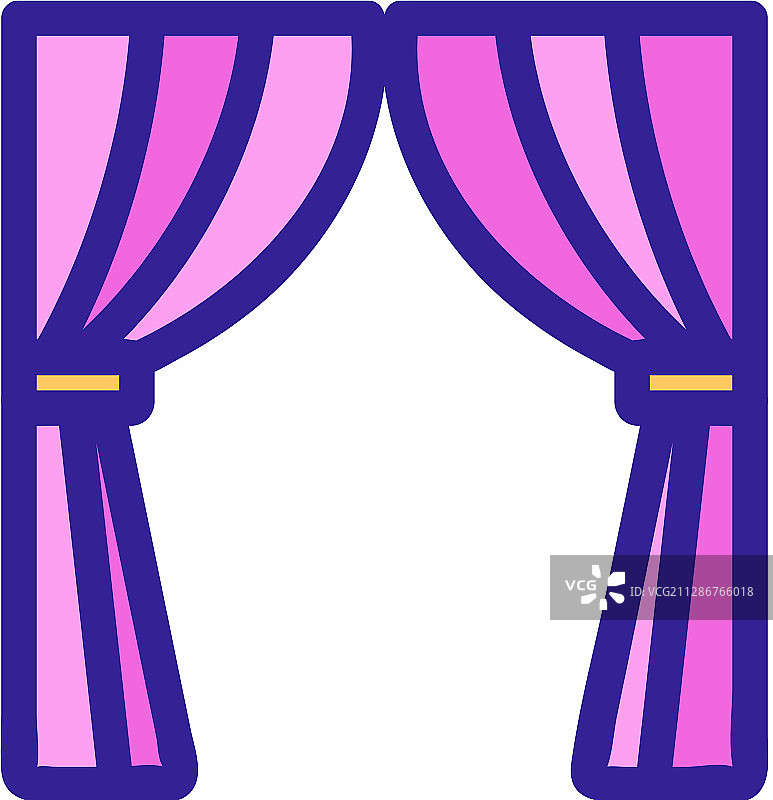 隔离轮廓幕帘图标图片素材