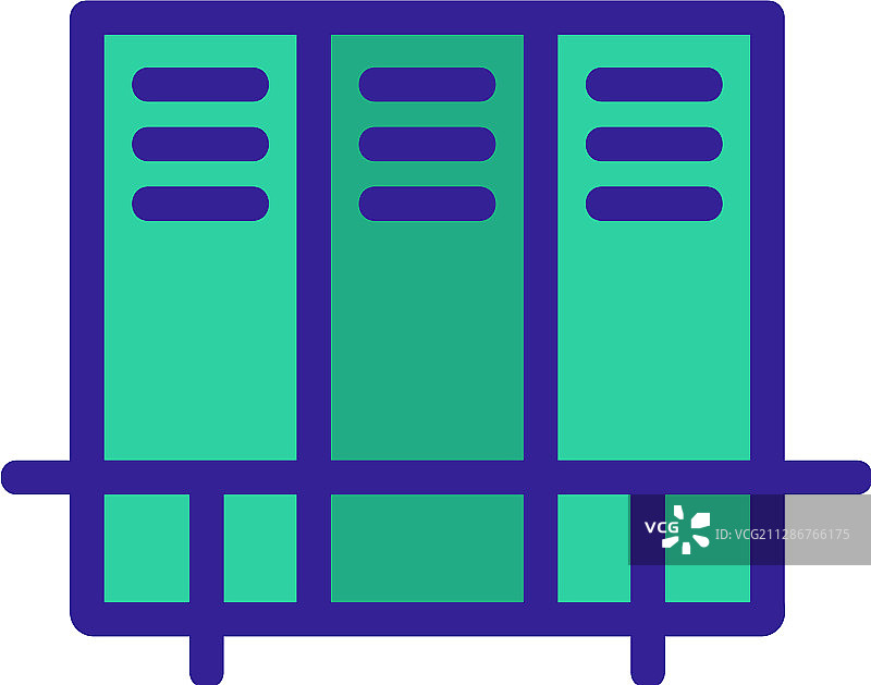 更衣室壁橱轮廓图标图片素材