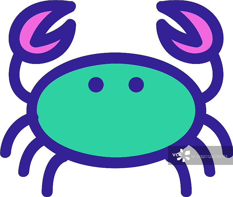 螃蟹轮廓图标图片素材