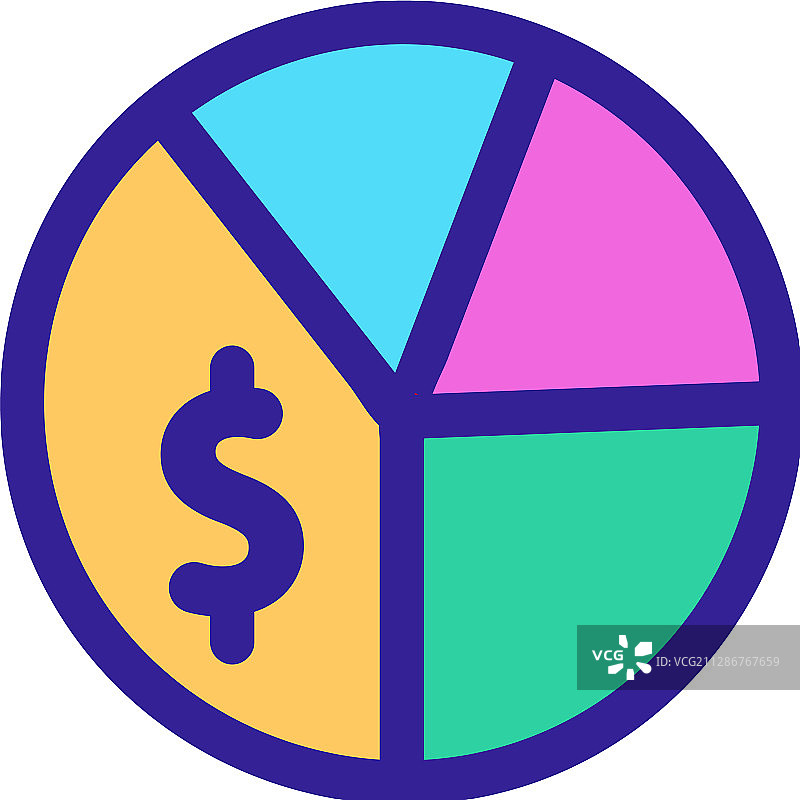 美元图表轮廓符号图标图片素材