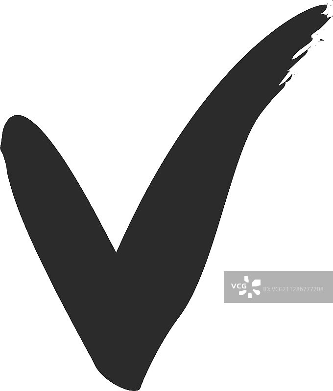 黑色墨水复选标记图片素材