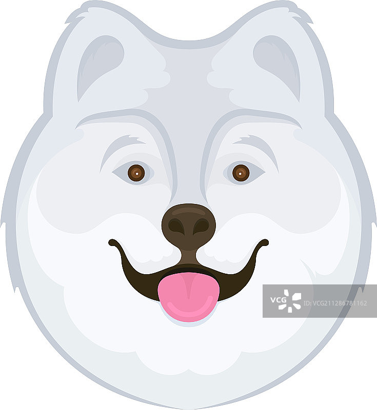 萨摩耶犬标志图片素材