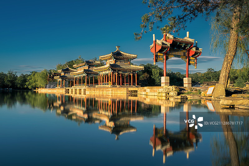 避暑山庄水心榭图片素材