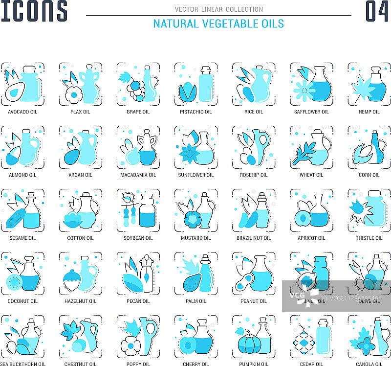 蓝色线条油类图标素材图片素材