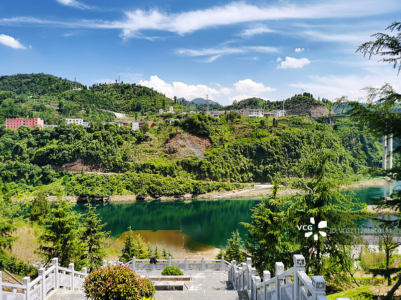 贵州省遵义市余庆县大乌江镇迴龙场红军抢渡乌江遗址风光图片素材