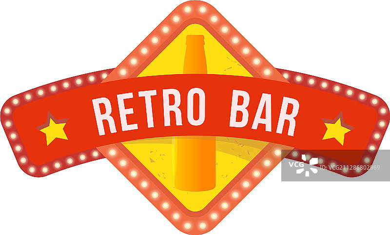复古酒吧招牌图片素材