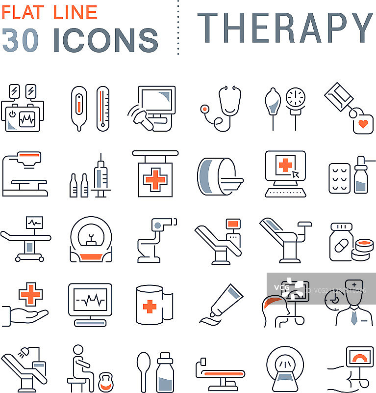 治疗相关线条图标图片素材