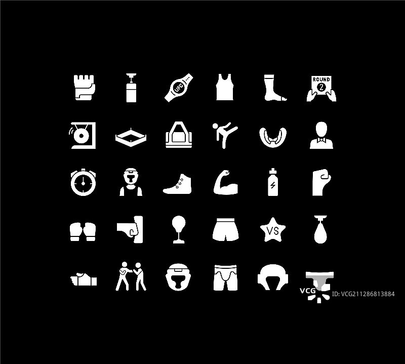 UFC简约图标合集图片素材