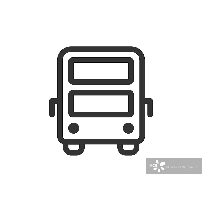 双层巴士正面轮廓图图片素材