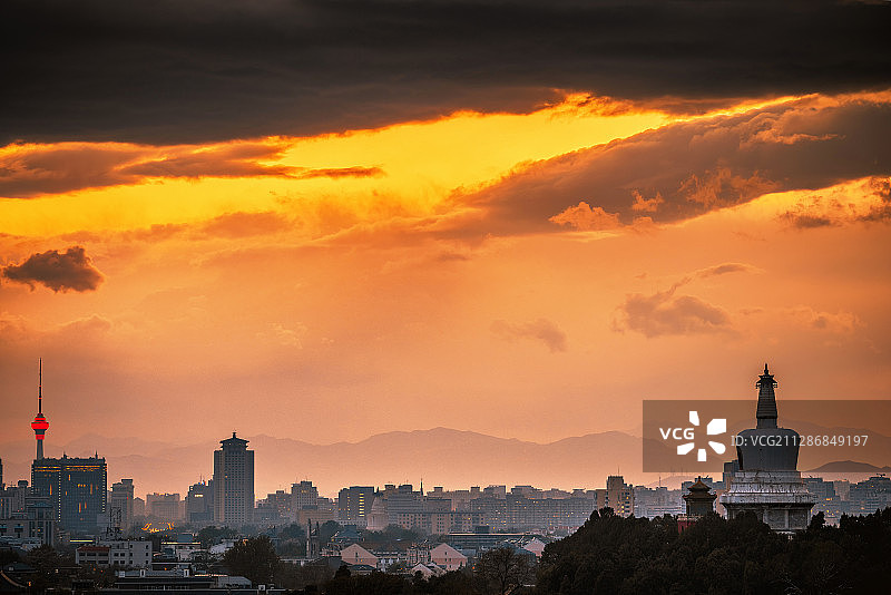 北京北海公园风光图片素材