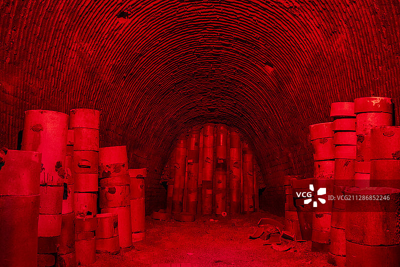 江西景德镇古窑民俗博览馆古窑展示图片素材