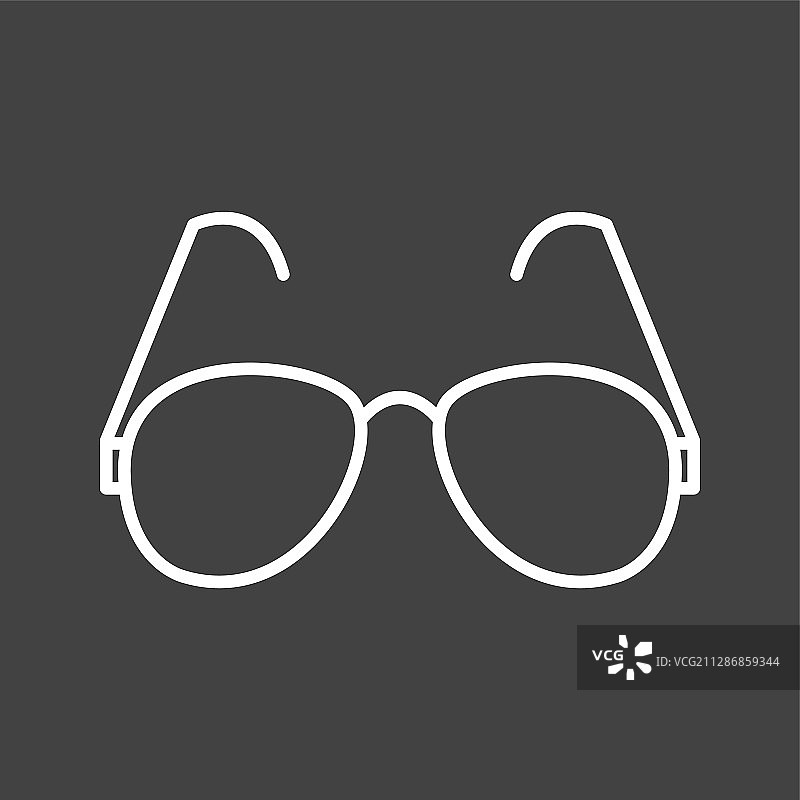 独特老花镜线性图标图片素材
