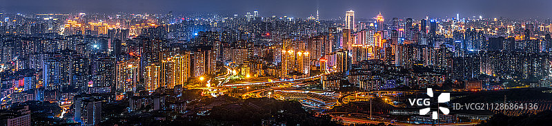 重庆南岸区全景夜景图片素材