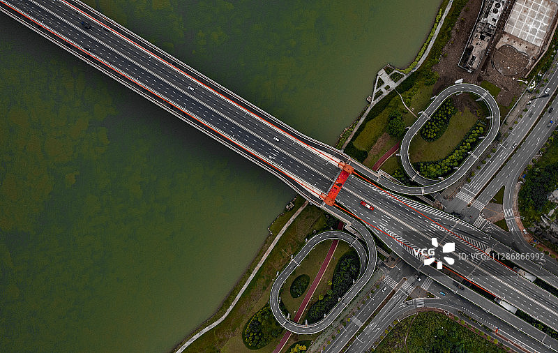 航拍桥图片素材