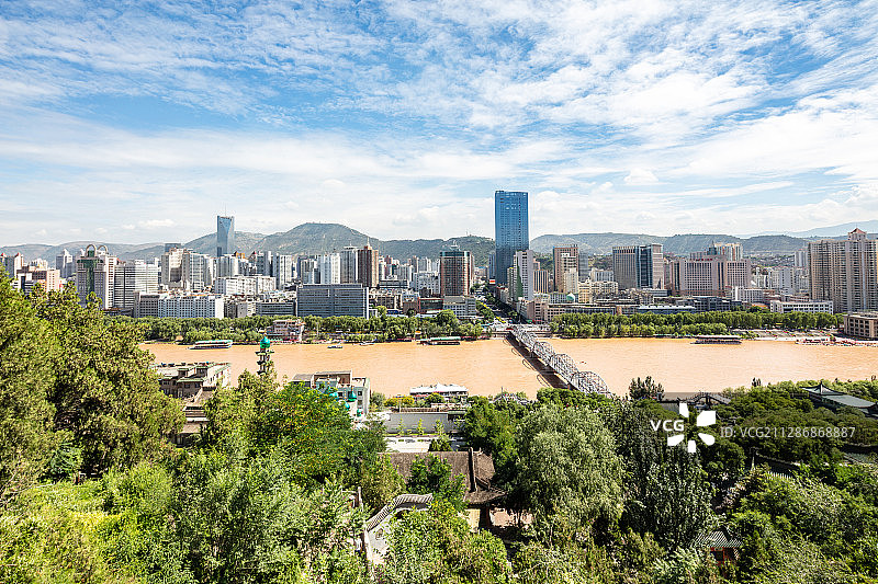 兰州中山桥城市风光图片素材