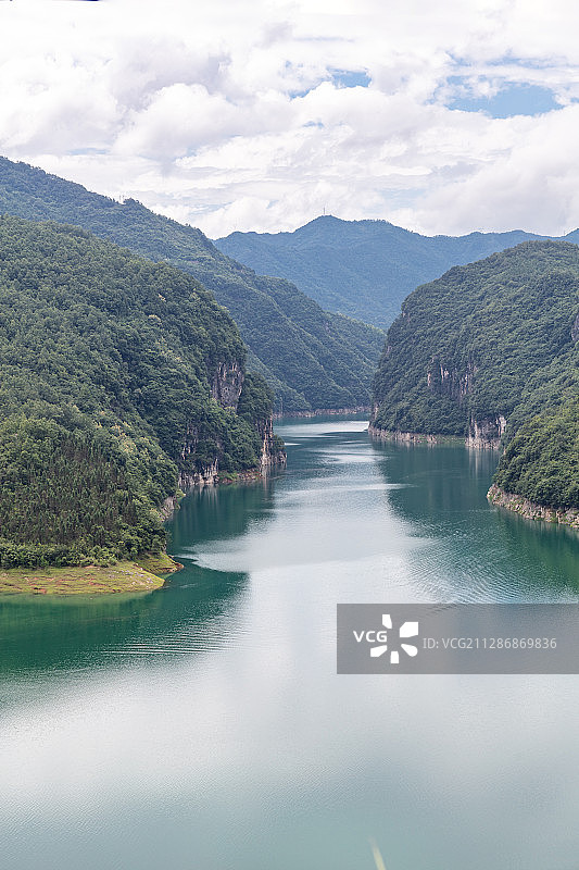 水库峡谷山水风光图片素材