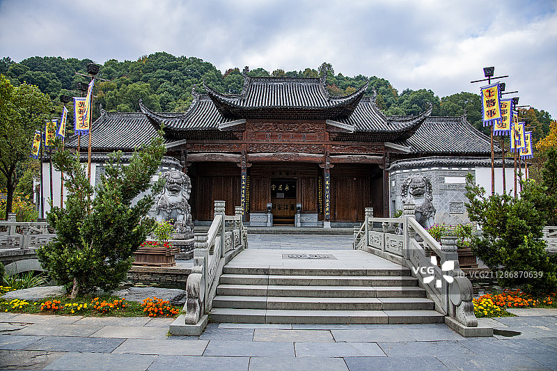 江西婺源县江湾古村落“萧江宗祠”图片素材