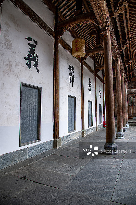 江西婺源县江湾古村落“萧江宗祠”图片素材