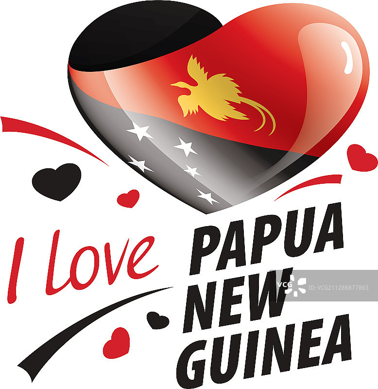 异形巴布亚新几内亚国旗图片素材