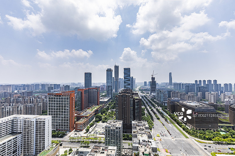 南京河西区奥体中心CBD城市风光图片素材