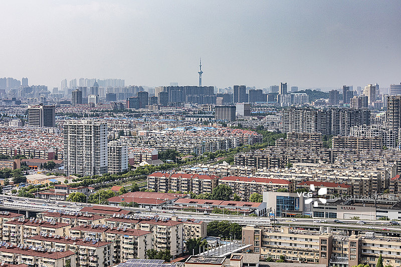 南京电视塔城市风光全景图片素材