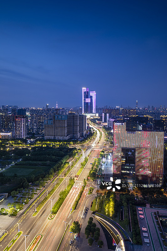 南京金鹰世界城市夜景图片素材