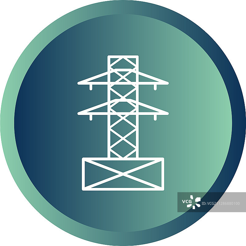 独特的输电塔线条图标图片素材