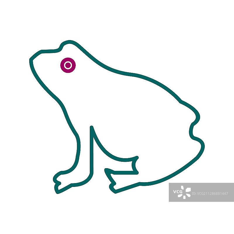 独特青蛙线条图标图片素材